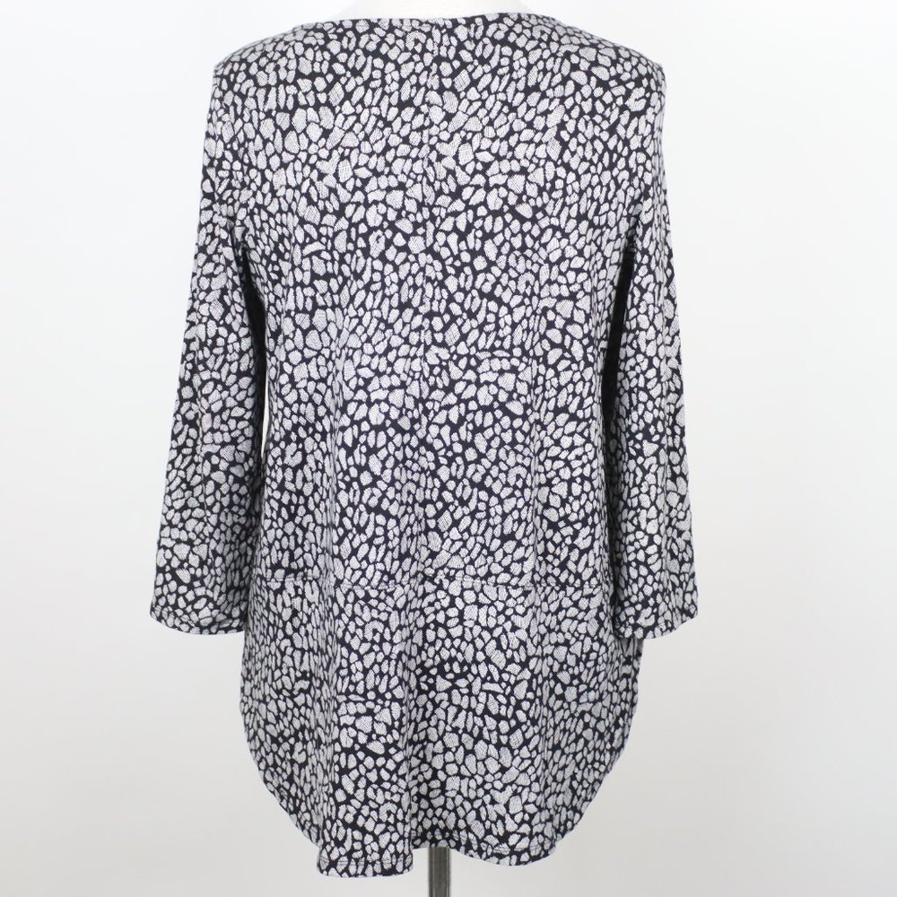 Liz Claiborne Studio Womens Small Keyhole 3/4 Sleeve Blouse Top - Picture 3 of 5